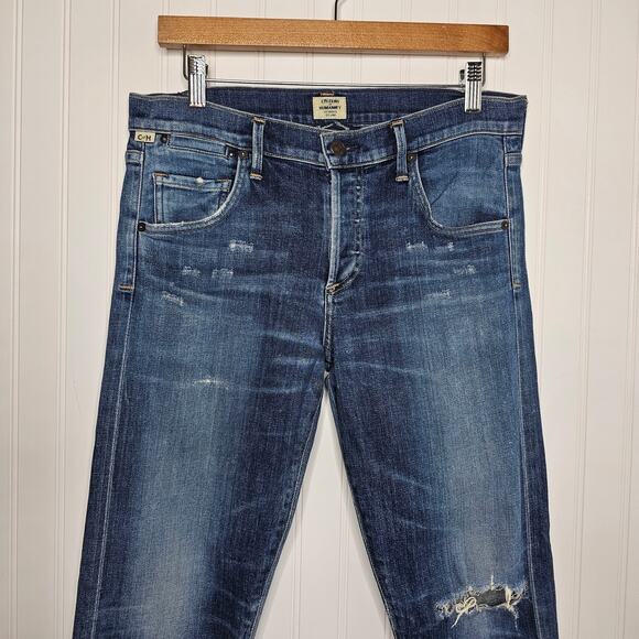 Citizens of Humanity Emerson Slim Boyfriend Jeans Size 26 Straight Distressed - Picture 2 of 11